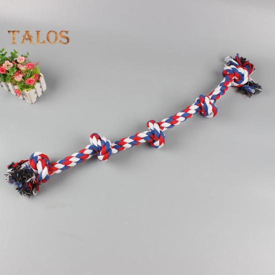5-Knot Dog Rope Toy Heavy-Duty Dog Chew Rope Toy for Aggressive Chewer Interactive Dog Pull Cotton Rope for Tug of War Game
