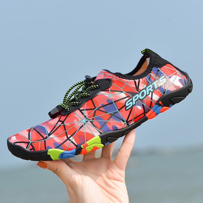 Herren Strandschuhe Schnelltrocknend Rutschfest Wasserschuhe Paar Outdoor Waten Atmen Strand Schwimmen Fünf-Zehen-Sneaker für Mann