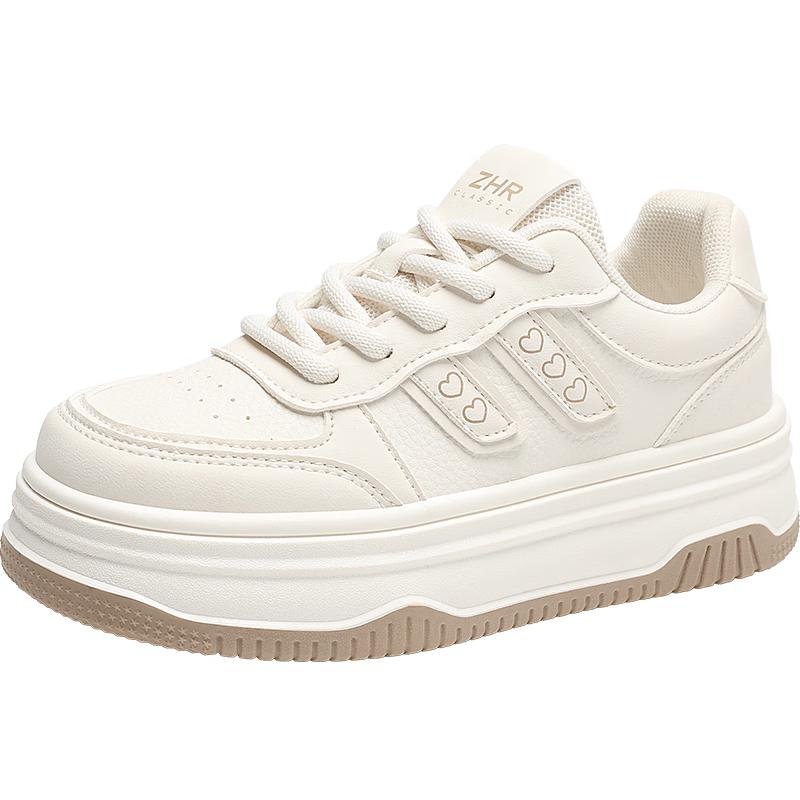 ZHR Women s IF67 Beige Platform Low-Top Sneakers EU 35