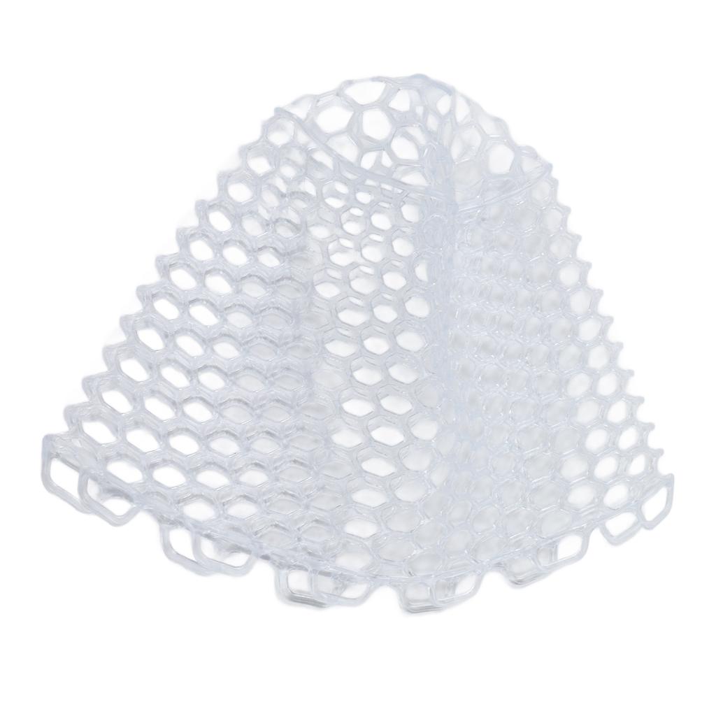 Fly Fishing Landing Net Collapsible Clear Rubber Replacement Bag for Angler White 21cm Depth