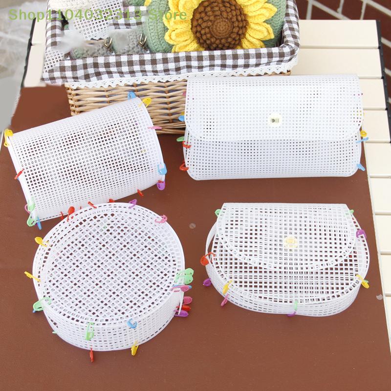 Auxiliary Weaving Plastic Sewing Weaving Material For Mesh Kit Weaving Shoulder Bag Plastic Mesh Cloth DIY Making Weaving Bag