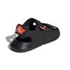 New Adidas Swim Sandal Anti-Slip And Wear-Resistant Lightweight Children's Sandals Black Orange Children Aged 3-7 Years Old FY8936
