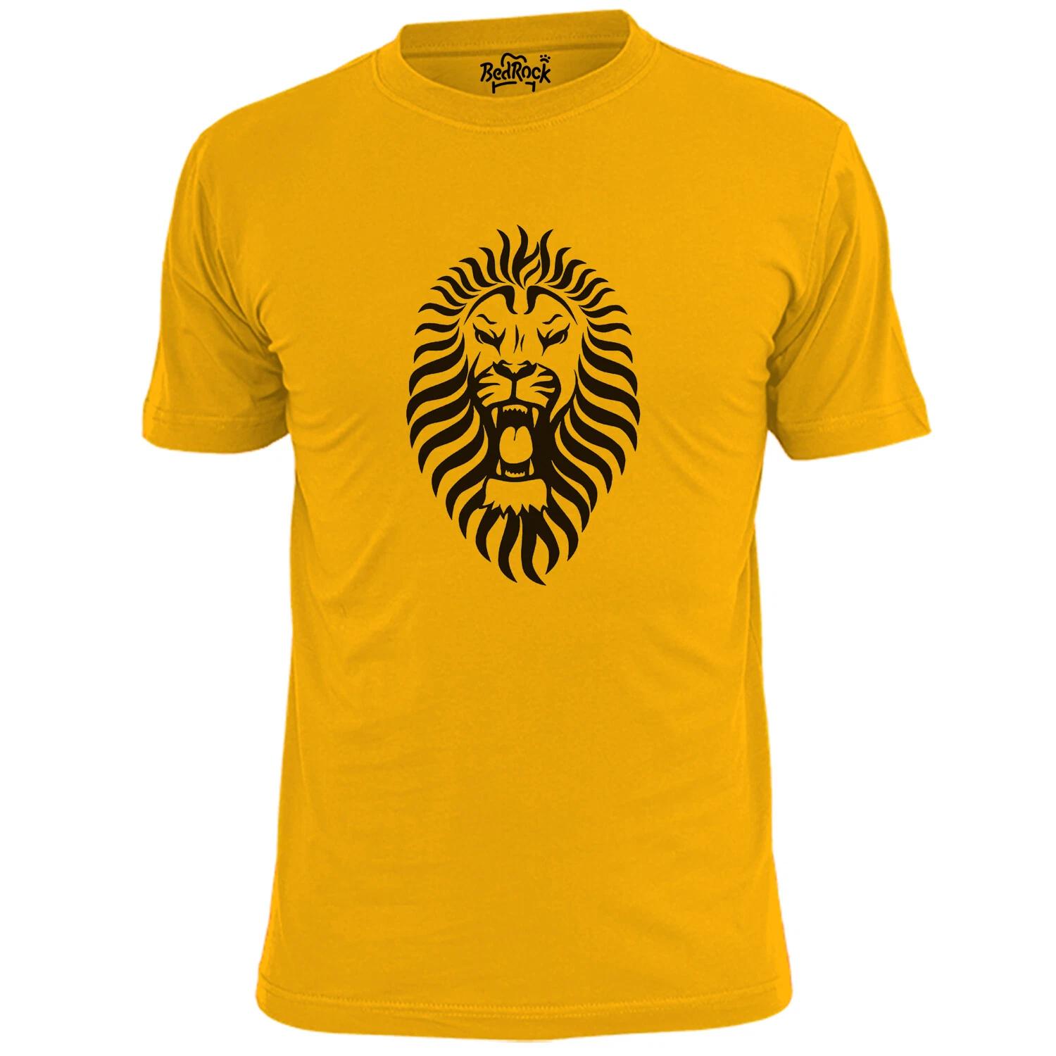 Mens Lion Head Silhouette v1 T shirt Maori Art Tattoo Wildlife 4XL