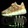 New Children's Single-wheel Runaway Shoes Double-wheel Luminous Shoes USB Charging Light Shoes LED Various Light Modes