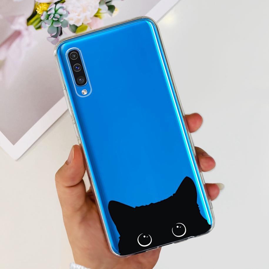 For Cover Samsung Galaxy A50 Phone Case Luxury Marble Flower Transparent Soft Bumper For Samsung A50S A30S A307F A507F A 50 Capa