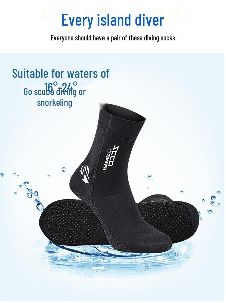 3mm Verdickte Tauchsocken - Warme Winter-Schwimm-, Schnorchel-, Surf-, Segel- & Strandausrüstung