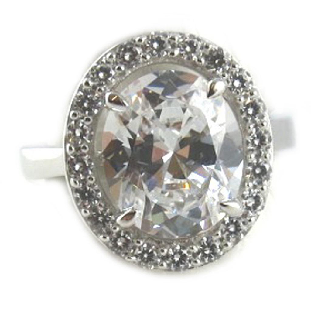 Silver Ring 'Scarlett' White