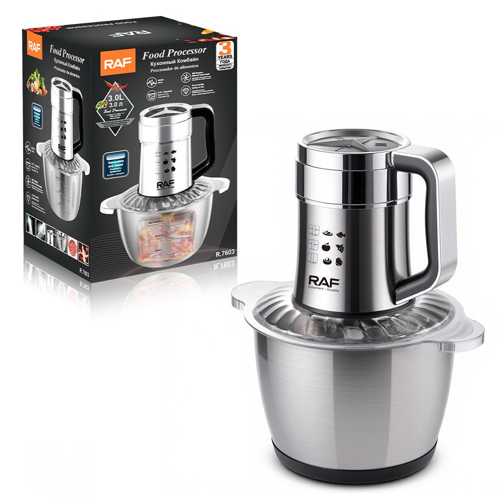 European Standard 3L Electric Meat Grinder & Chopper R 7603: Multifunctional Kitchen Appliance.