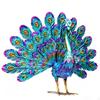Metal Peacock Statue Multicolor for Patio