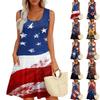Women's Fashionable Casual Independence Day Print Dress