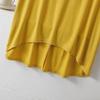 Sommar Lös Passform Modal T-shirt: Kort fram, lång bak, Plusstorlek Fladdermusärm
