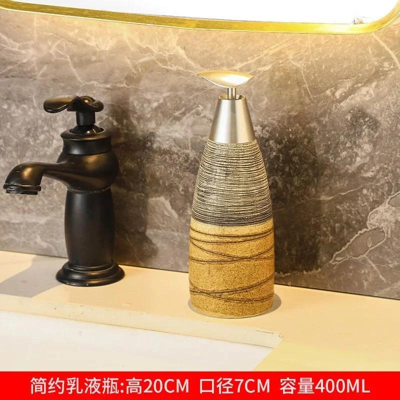 Ceramic Shower Gel Bottle Lotion Bottle Hand Sanitizer Bottle Soap Dispenser Lotion Container Bathroom Accessories Products