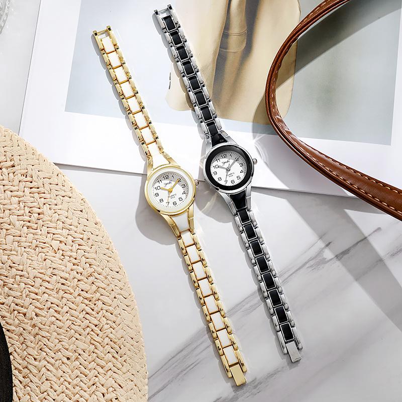 Damklocka Kvarts Runda Klockor Armband Armbandsur Tillbehör