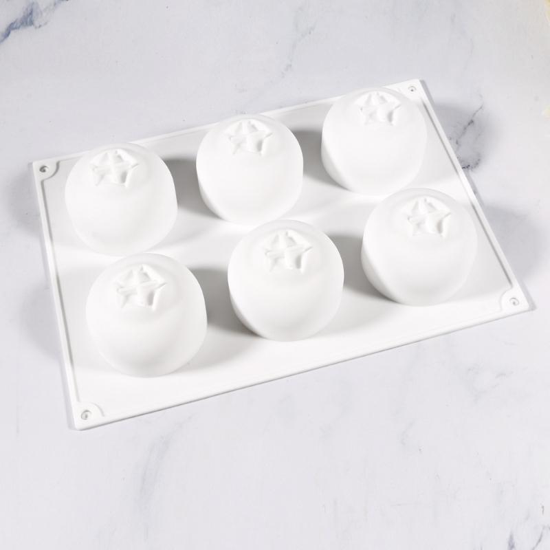 6 Cavity Blueberry Shape Silicone Cake Molds For Baking Dessert Mousse Jellies Puddings And Chocolate Easy Releases
