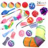 Pet Cat Toy Set 21 Pieces Cat Channel Teaser Cat Stick Plush Mouse Combination Toy