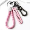 Šperky Auto Taška Přívěsek DIY Kožený Klíčenka Proti Ztrátě Klíčenka do Auta Telefonní Číslo Štítek Klíčenka