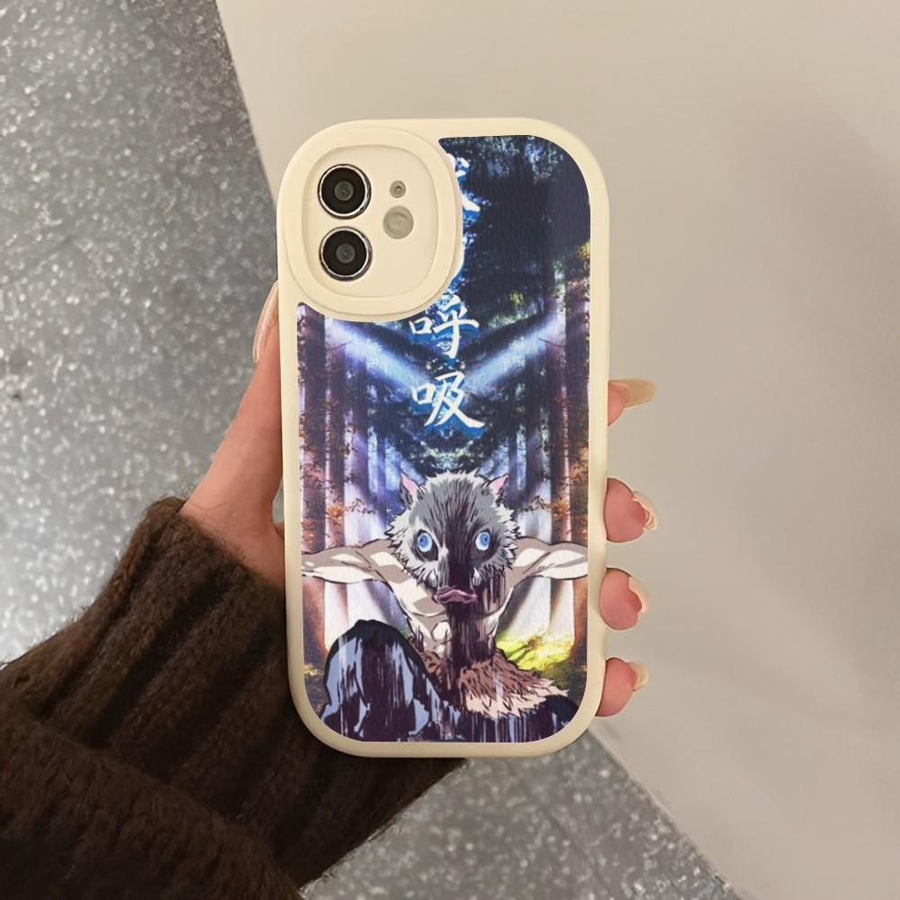 Inosuke Hashibira Anime Telefondeksel Hardt Lær For IPhone 14 13 12 Mini 11 14 Pro Max Xs X Xr 7 8 Plus 6 6s