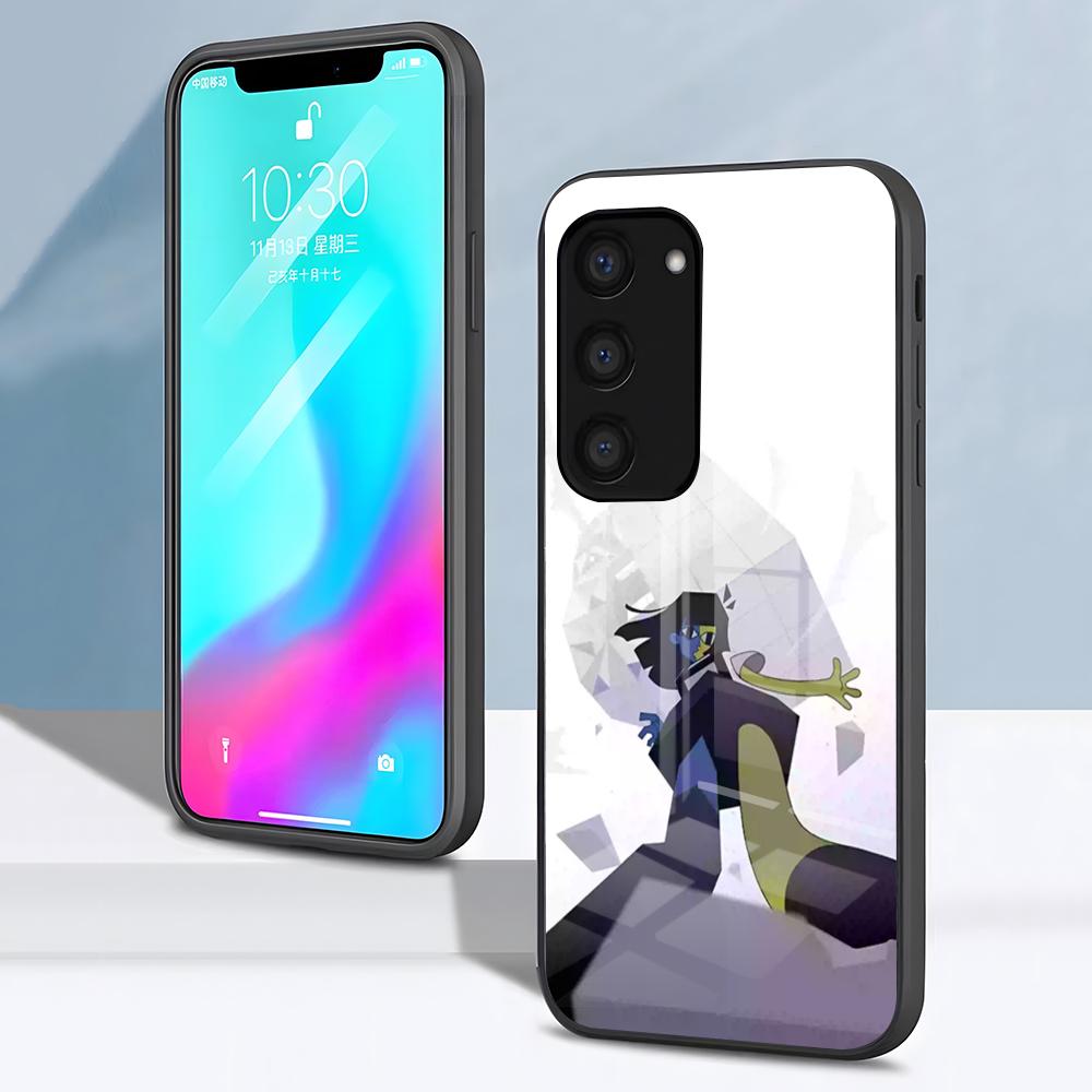 

Чехол для телефона E-ENA Dream B-BBQ для Samsung S26 S25 S24 FE S23 S22 S21 Plus S20 Ultra Note20Ultra Черная стеклянная крышка Galaxy S22 plus5G