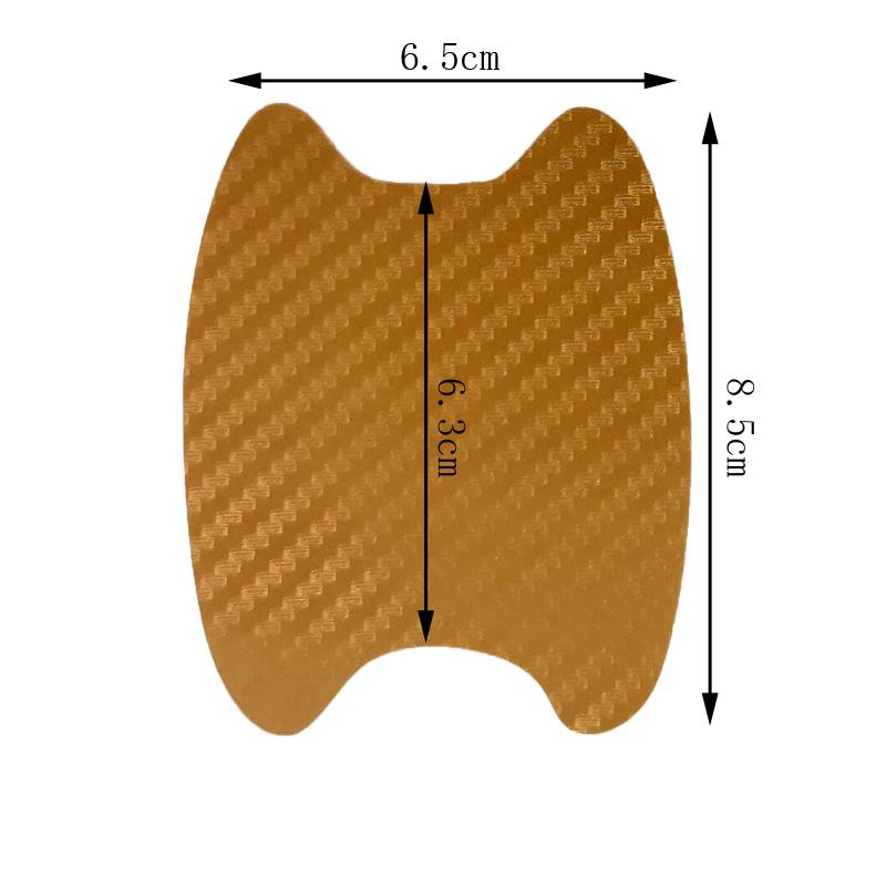 4pcs/Set Carbon Fibre Texture Car Door Handle Protective Film Car Paint Protector Anti-scratch Car Bowl Sticker