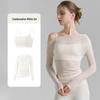 Women's Two-Piece Camisole Yoga Set: Sexy Autumn Mesh Long-Sleeve Cover-Up