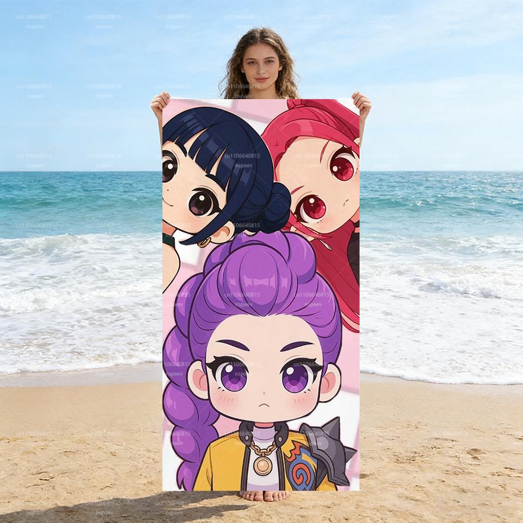 1PC Beach Towel Soft Quick Dry Absorbent Towel for KPOP Girl Groups Fans Beach Pool Decor