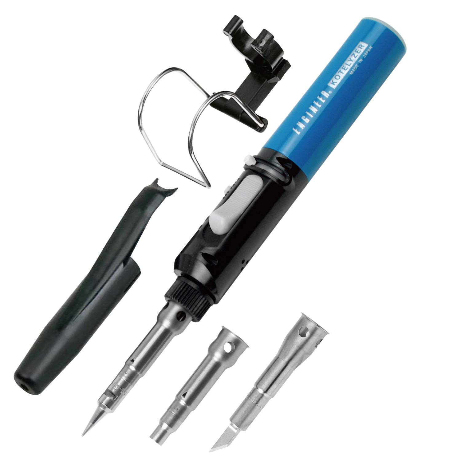 

ENGINEER Gas Soldering Iron SKB-60 with Tip, Hot Blow, Cap, Holder and Hot Knife