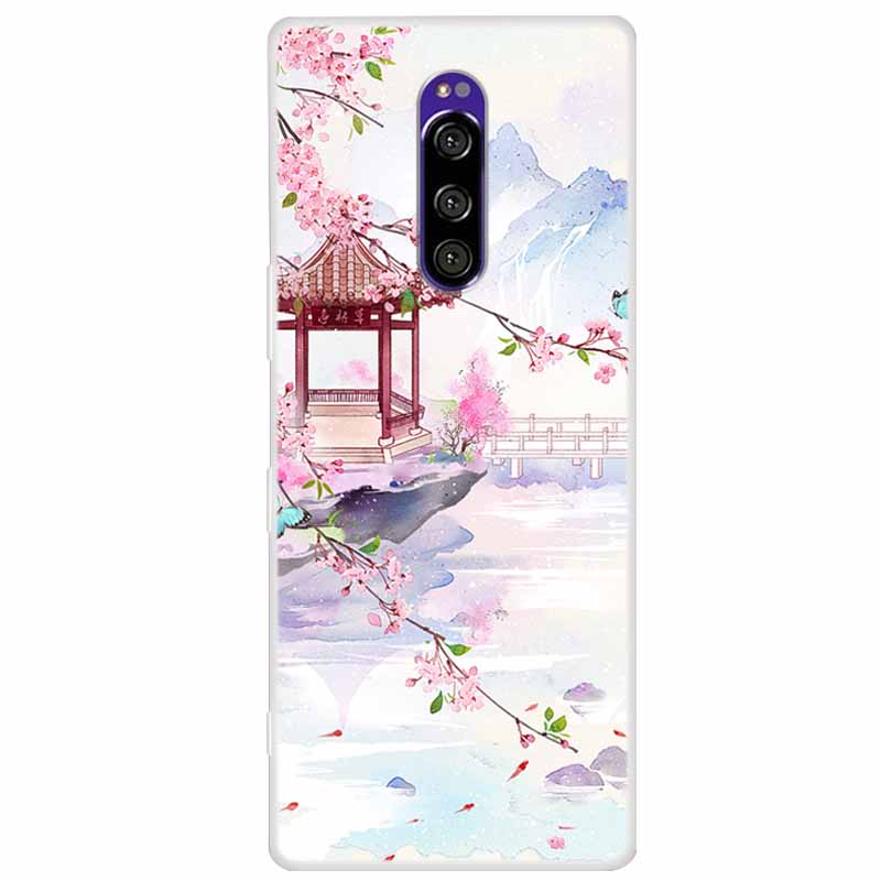 For Sony Xperia 1 Case Luxury Animals Transparent Cover for Sony Xperia1 XZ4 SO-03L SOV40 J8110 J9150 J8170 Phone Shells Covers