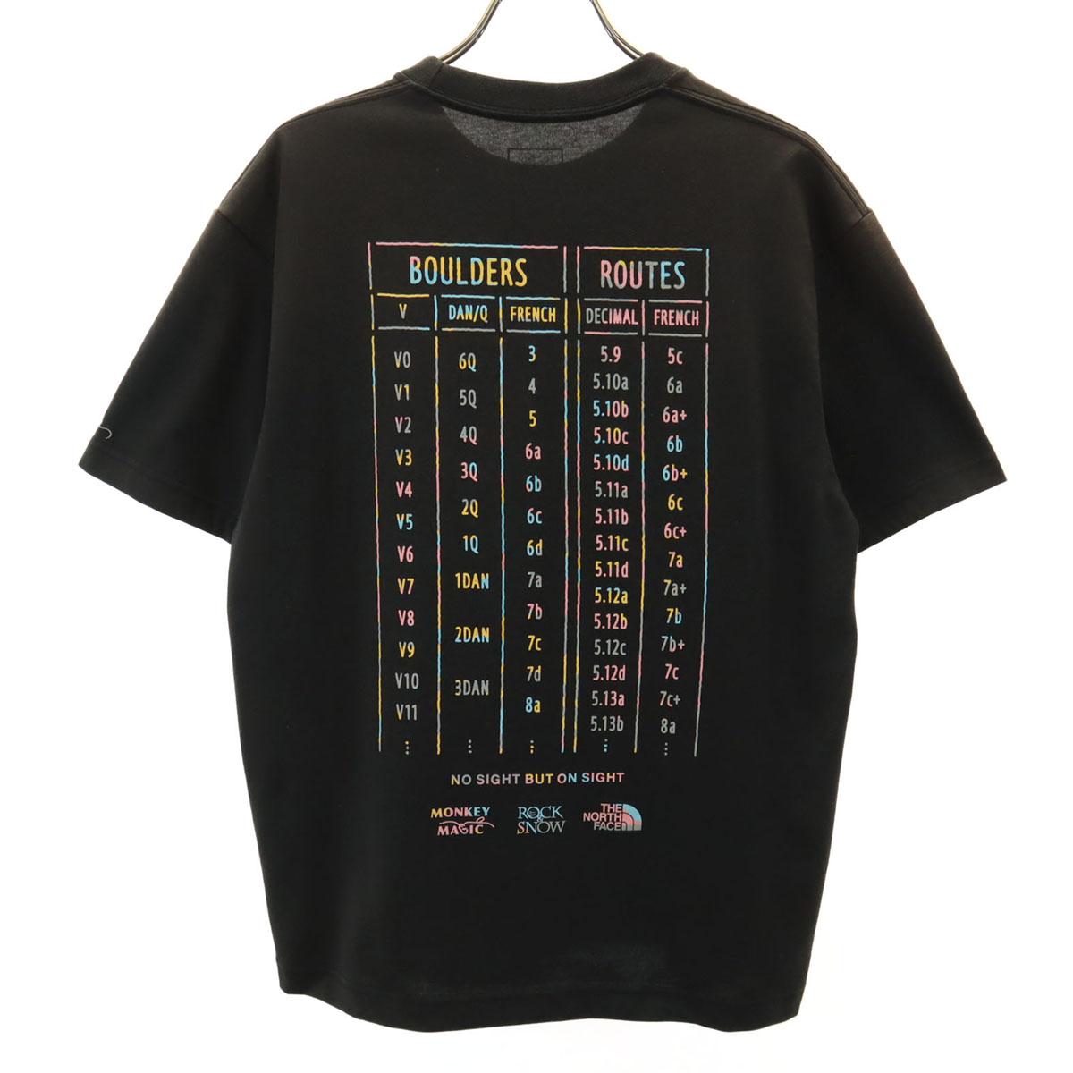 

THE NORTH FACE Short sleeve Monkey Magic T-shirt S black Outdoor NT32330 Men s Used