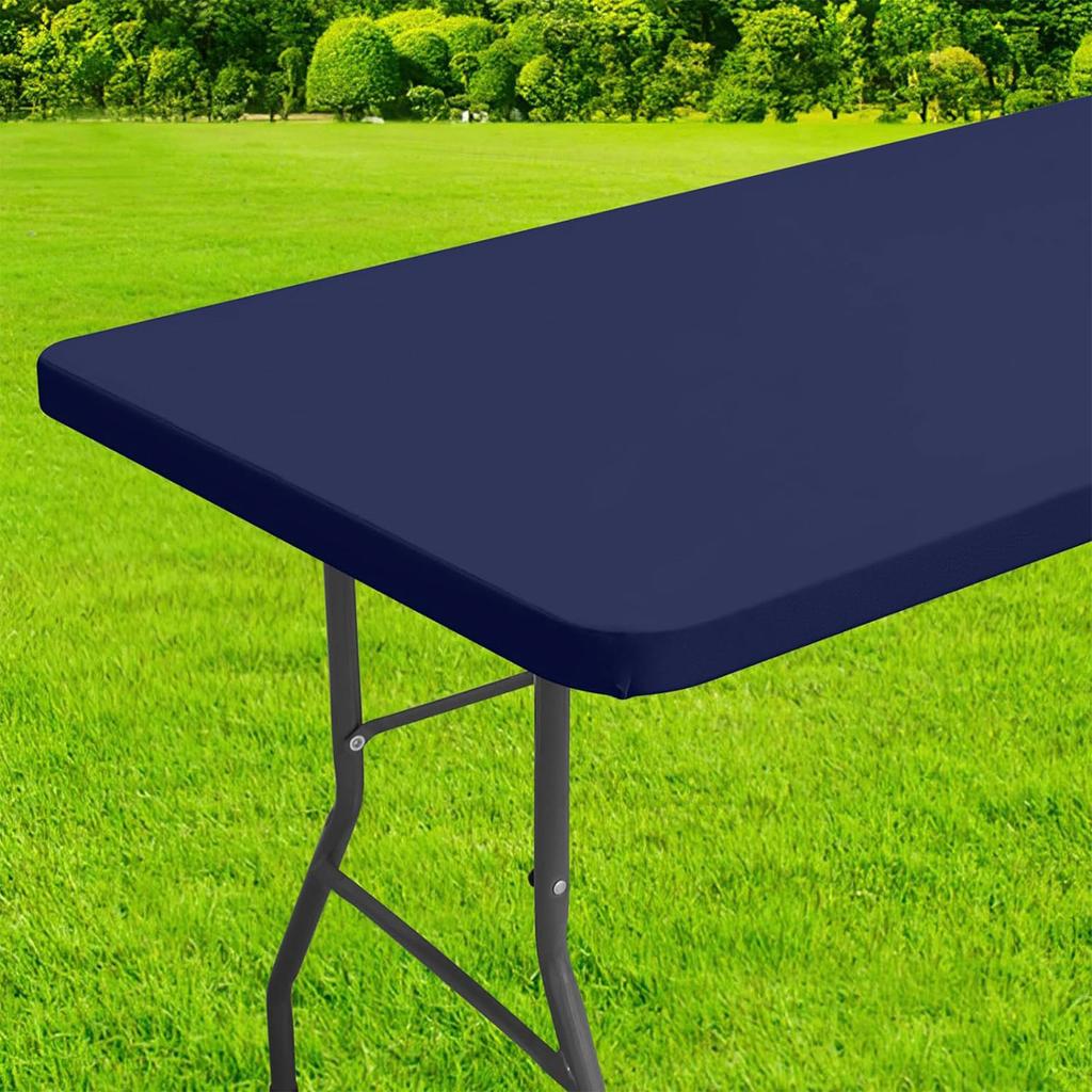 Stretch Tablecloth Cover Washable Polyester Elastic Tablecloth Fits Table Protector Picnic Outdoor Party Wedding Table cloth