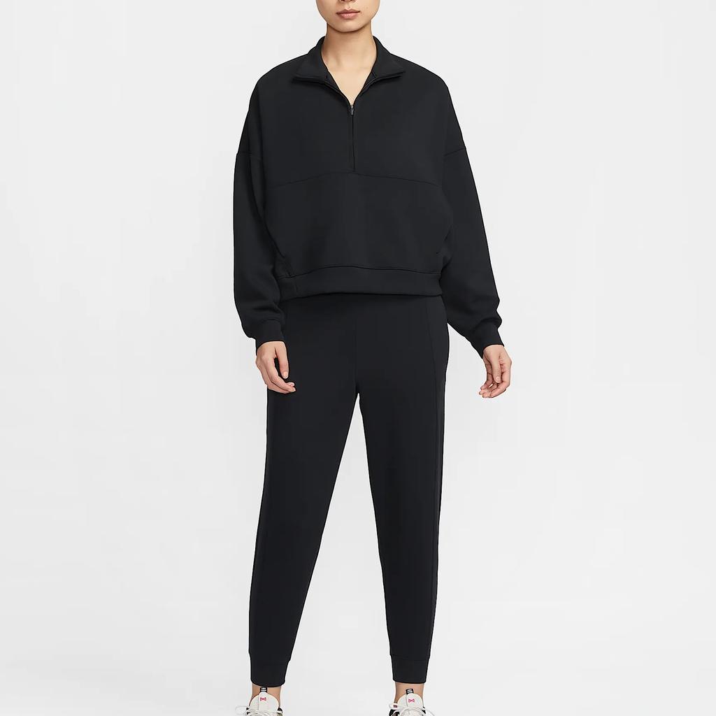 Nike Dri-Fit 24.7 Unglaublich Weiche Mid-Rise Lauf-Schweißableitende Bequeme Schnelltrocknende Gestrickte Sporthose Damenunterteile Schwarz HQ8185010