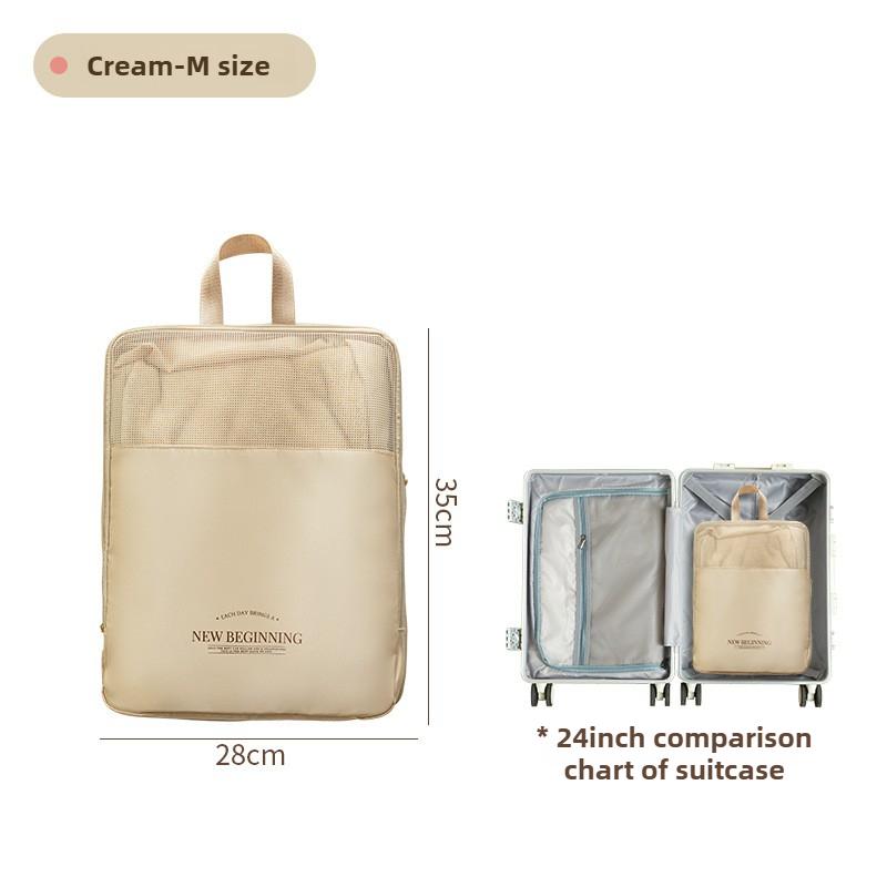 Travel Compression Packing Cubes Waterproof Nylon Bags for Suitcase, Underwear Organizer & Clothes Storage Vacation Essentials