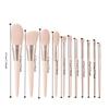 11pcs With Storage Bag Pink Makeup Brushes Set Soft-bristled Brush Foundation Brush  Women