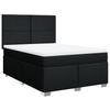 Vidaxl Continental Bed with Mattress, Black, Fabric, 140X190 Cm