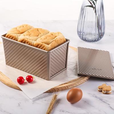 Rippenförmige Kastenform mit Deckel – Brot Toast Backform, Ofen Backwerkzeug, Antihaft Backform