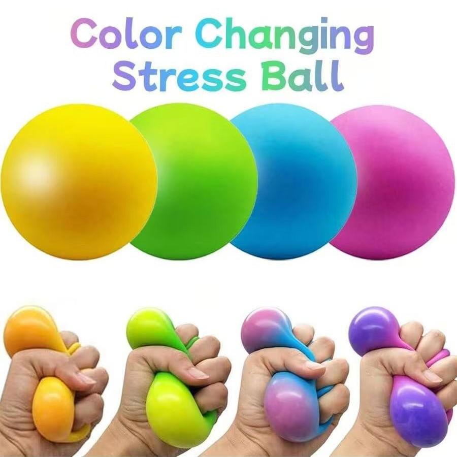 Stress Relief Squeeze Ball, Soft Rubber Slow Rebound Squishy Toy, Sensory Hand Fidget for Anxiety Relief