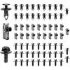 35PCS Car Engine Cover Clips Fasteners,Screw & Bolt Assortment Sets For Splash Shield Bumper Guard Under Cars,Car Push Retainer Clips Compatible With