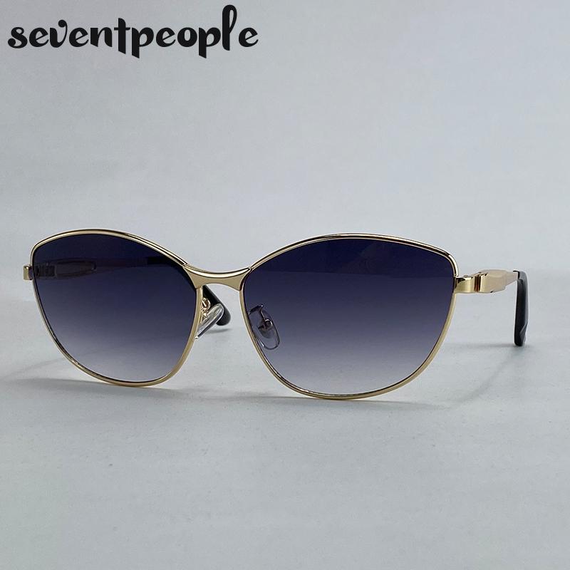 Sexy Oversized Cat Eye Punk Sunglasses Women Big  Luxury Brand Vintage Metal Frame Driving Sun Glasses For Ladies Shades