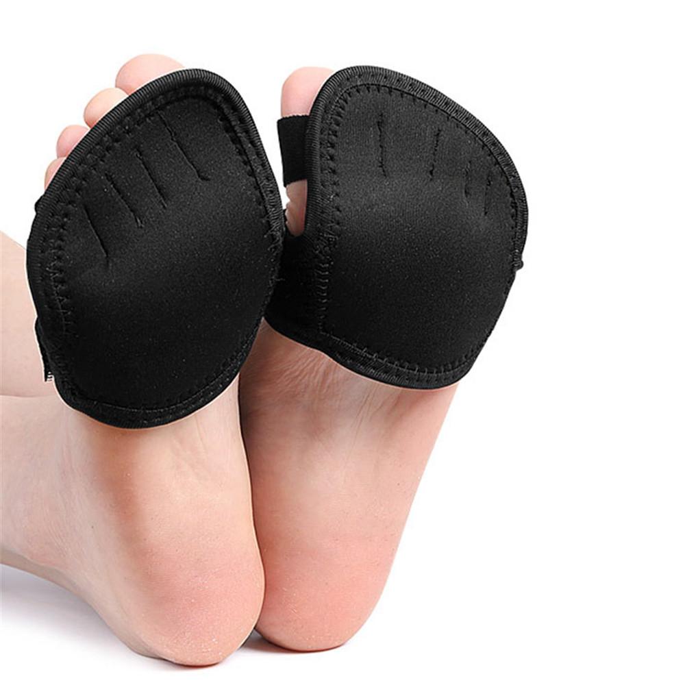 

1 пара регулируемых плюсневых подушечек для передней части стопы, половина 5-пальцевой подошвы, тканевая подушечка для передней части стопы, подушечка для полуноска L чёрный