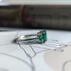 Серебряное кольцо с изумрудом nano 1.708ct, вес изделия 1,88 гр (2205364)