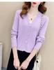 2025 New Style Petite V-Neck Airy Knit Cardigan for Early Autumn