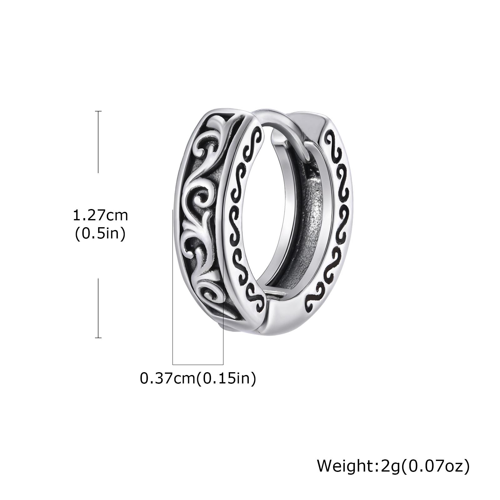 

Punk Stainless Steel Hoop Earrings for Men Teens, Hypoallergenic Waterproof Small Huggies Earrings,Rock Hip Hop Cool Jewelry