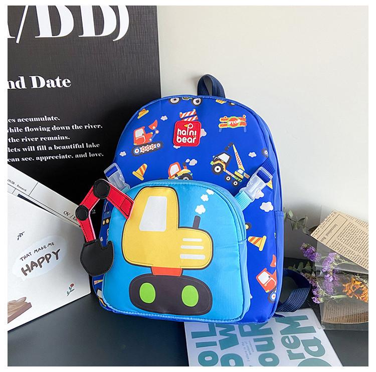 Adorable Cartoon Nylon Kindergarten Backpack Stylish Unisex Toddler Bag