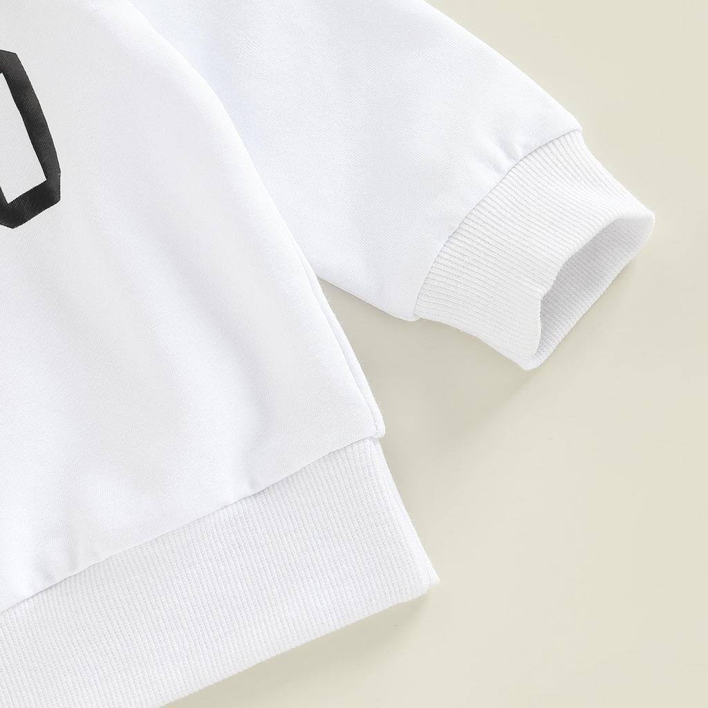 Baby Boy Clothes Outfits 6M 12M 18M 24M 3Y 2pcs Letter Print Crewneck Sweatshirt Pants Sweatsuit Little Boy Clothing