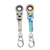 Creative 10Mm Ratchet Wrench Mini Shaped Jdm Metal Racing Keychain Key Chain Ring Keyring Adjustable Wrench Tools