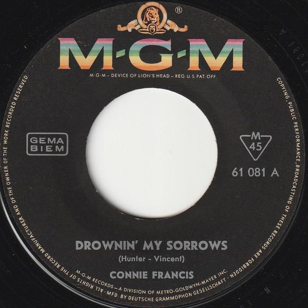 

Пластинка 7 дюймов CONNIE FRANCIS Drownin My Sorrows Mala Femmena 61081 MGM Records 1963 Германия Рок Б/у