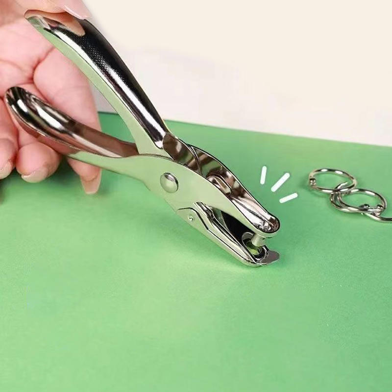 Metal 3/6mm Circular Hole Single-Hole Handheld Punching Machine, Capable of Punching Through 8 Sheets of A4 Paper - A Punch Tool