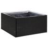VidaXL Planter Black 80x80x40 Cm Woven Resin