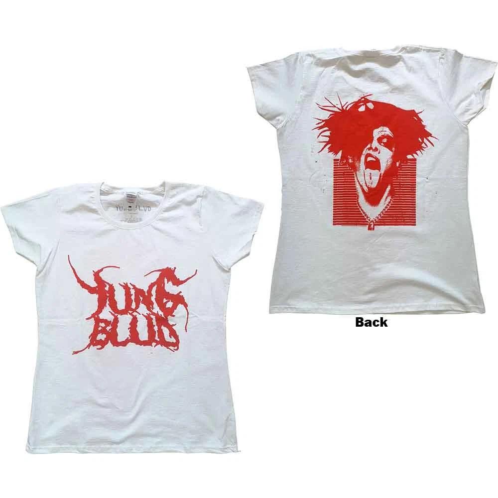 Yungblud T Shirt DEADHAPPY Logo Official Womens Skinny Fit White S 3XL