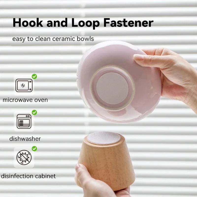 Cat Tilted Ceramic Bowl Small Dogs Elevated Food Water Feeders Pet Drinking Eating Supplies with Wooden Stand