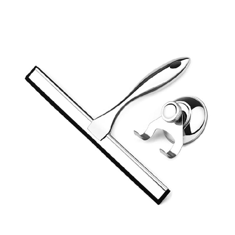 Shower Squeegee Cleaner Cleaning Wiper Scraper Stainless Squeegee Water Blade 1